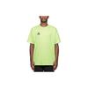 Nike Logo Print Short Sleeve T-Shirt Unisex Tops Yellow Green BQ7343-701