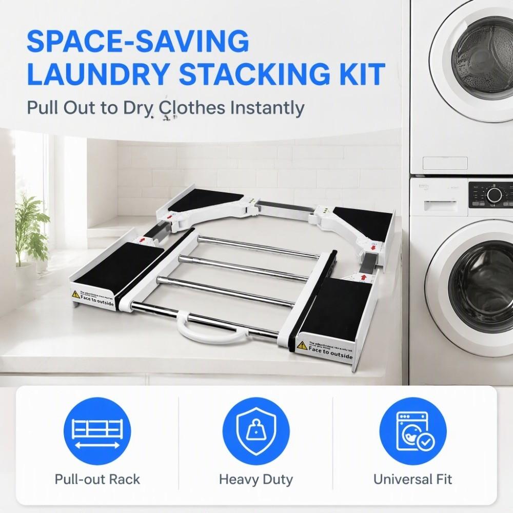 Space-saving Washing Machine Rack Retractable Washing Machine Storage Rack Drying Area