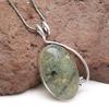 Prehnite Cabochon Gemstone Handmade Women's Unisex Silver Jewelry Pendant 2