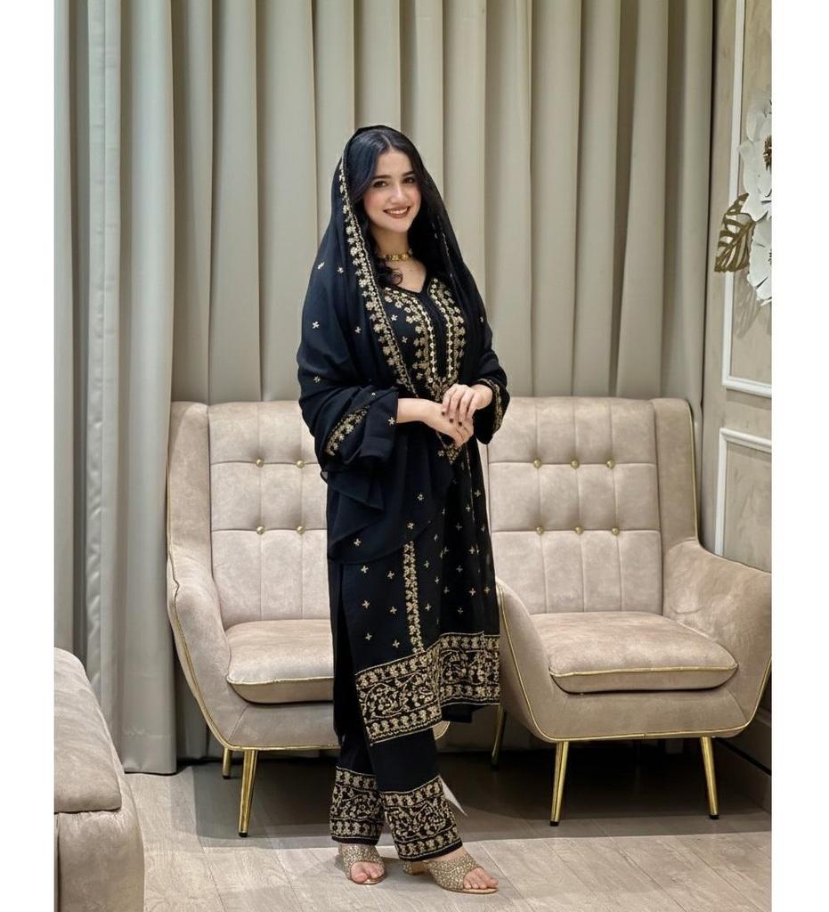 Indian Designer Party Wear Faux Georgette Salwar Suit Women Bollywood Salwar Kameez Set