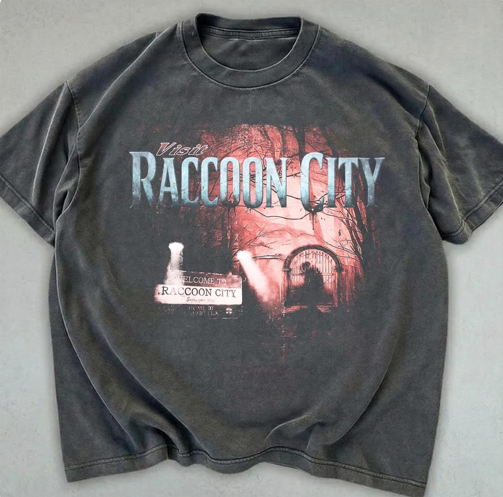 Vintage 90s Raccoon City Graphic Tee, Retro Resident Evil Fan Shirt, Streetwear Unisex T-Shirt