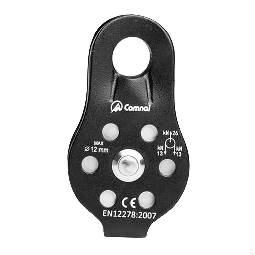 Pulley 26kN Rescuing Climbing with Ball Bearing Rock Single Aluminum Fixed Eye