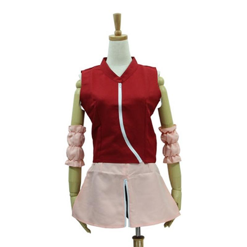SCIONE Anime Cartoon Cosplay Haruno Sakura Cheongsam kjole kostyme 1. 2. generasjons klær komplett sett