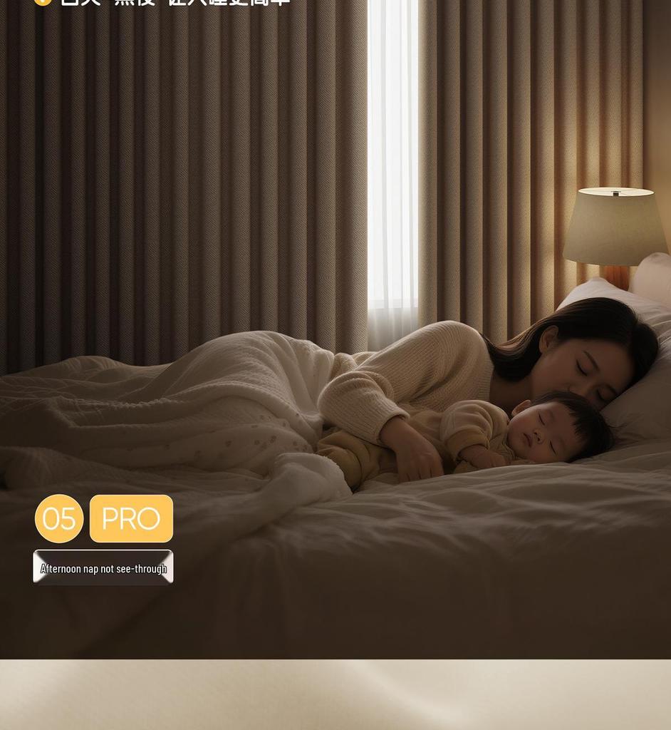 Double-Sided No-Drill Linen-Like Blackout Curtains for Living Room, Bedroom, or Balcony