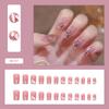 Yajie Na Aurora Pink Diamond Shiny Wearable Blush Fake Nails Stickers