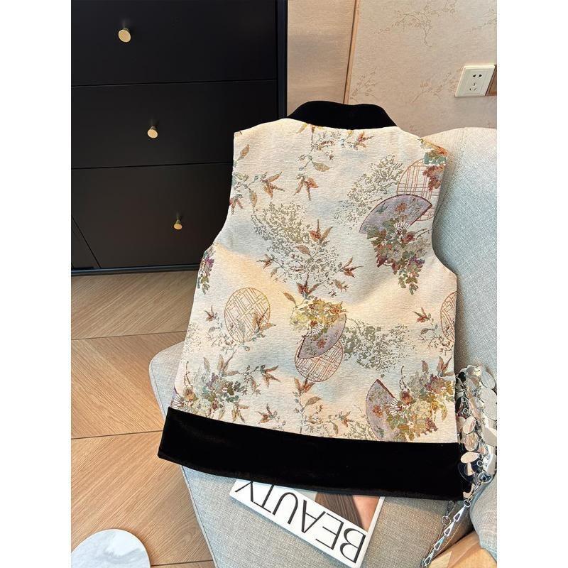 2025 New Buckle Noble Vest Women's Spring and Autumn Models Stacked Vest Women
