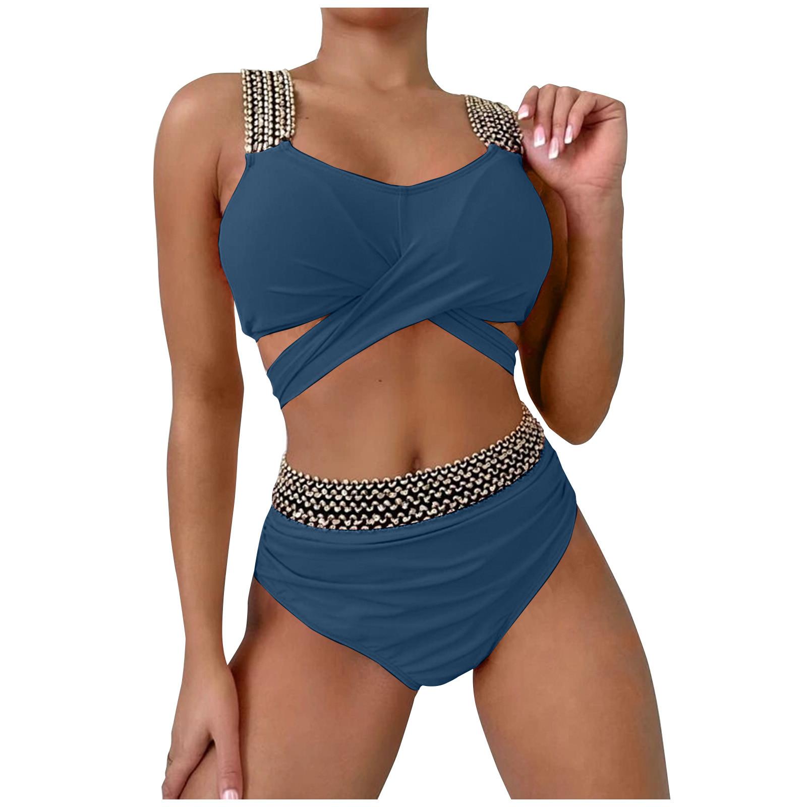 

Женский купальник из двух частей. Купальник на бретельках. Подкладка из двух частей. Купальник с открытой спиной. Жилет с нижним бельем. Облегающий однотонный купальник. XXL тёмно-синий