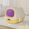 Large Capacity Cat Litter Box Pet Sandbox Splashproof UV Sterilized Cat Toilet Cleaning Basin Pet Cat Toilet Kitten Tray Bedpans