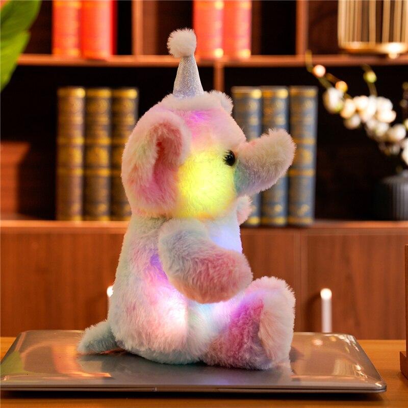 Kreatives leuchtendes LED-Elefant-Plüschtier, bunt, leuchtender Elefant, Weihnachtsgeschenk für Kinder