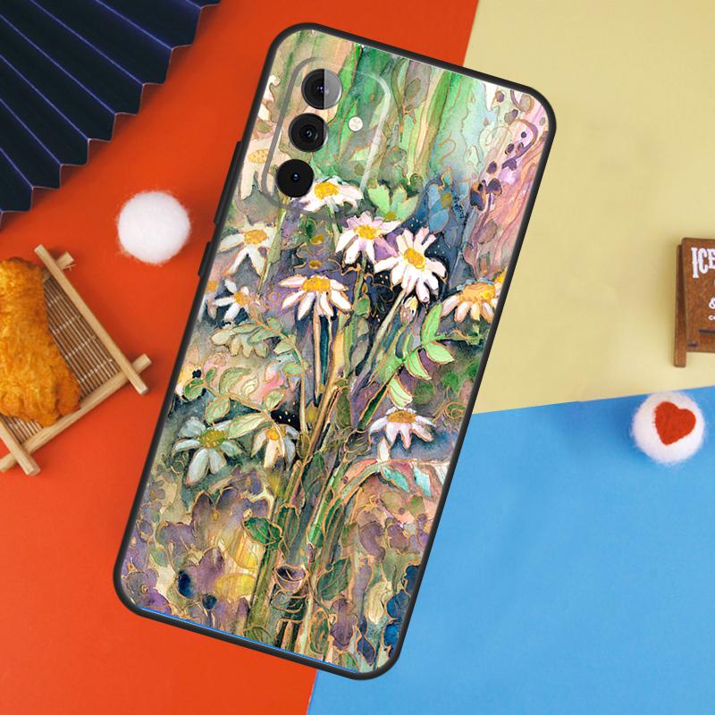 Daisy Watercolor Cover For Samsung Galaxy A15 A25 A35 A55 A52 A32 A12 A14 A34 A54 A51 A71 A53 A33 A13 Case