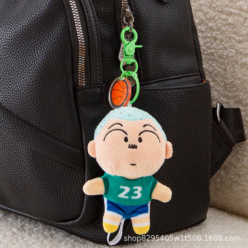 12cm Cute Cartoon Sports Series Crayon Shinchan Plush Doll Keychain Bag Pendant Toy Gift 10cm