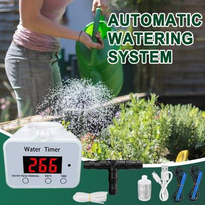 Automatic Watering System Smart Drip Irrigation Machine Waterer Programmable Water Timer Rechargeable Plant Watering System For