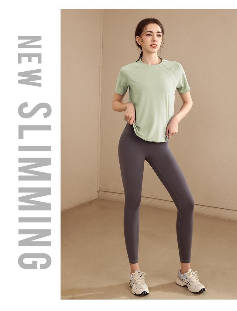 Women's Short Sleeve Quick-Dry Yoga Workout Top