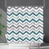 Shower Curtain Waterproof And Mildew-Proof Line Lattice Bathroom Striped Bathroom Curtain Shower Curtain Partition Curtain Free Of Punching