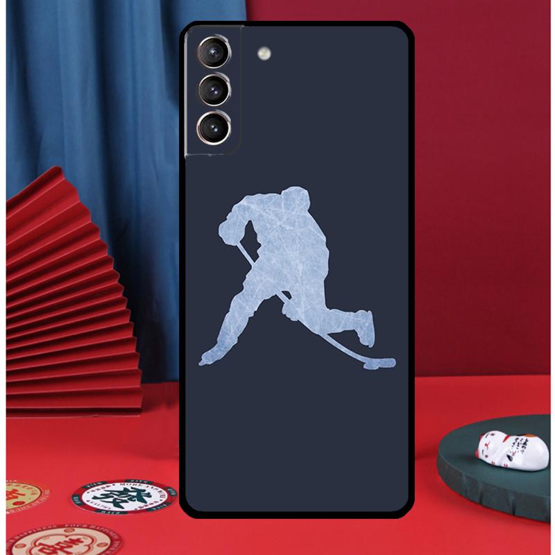 Ice Hockey Puck Phone Case For Samsung Galaxy S25 Ultra S9 S10 S20 S21 FE S22 S23 Plus S24 Ultra Back Cover