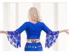 Belly Dance Lace Top with Flared Sleeves and Tassels for Performances