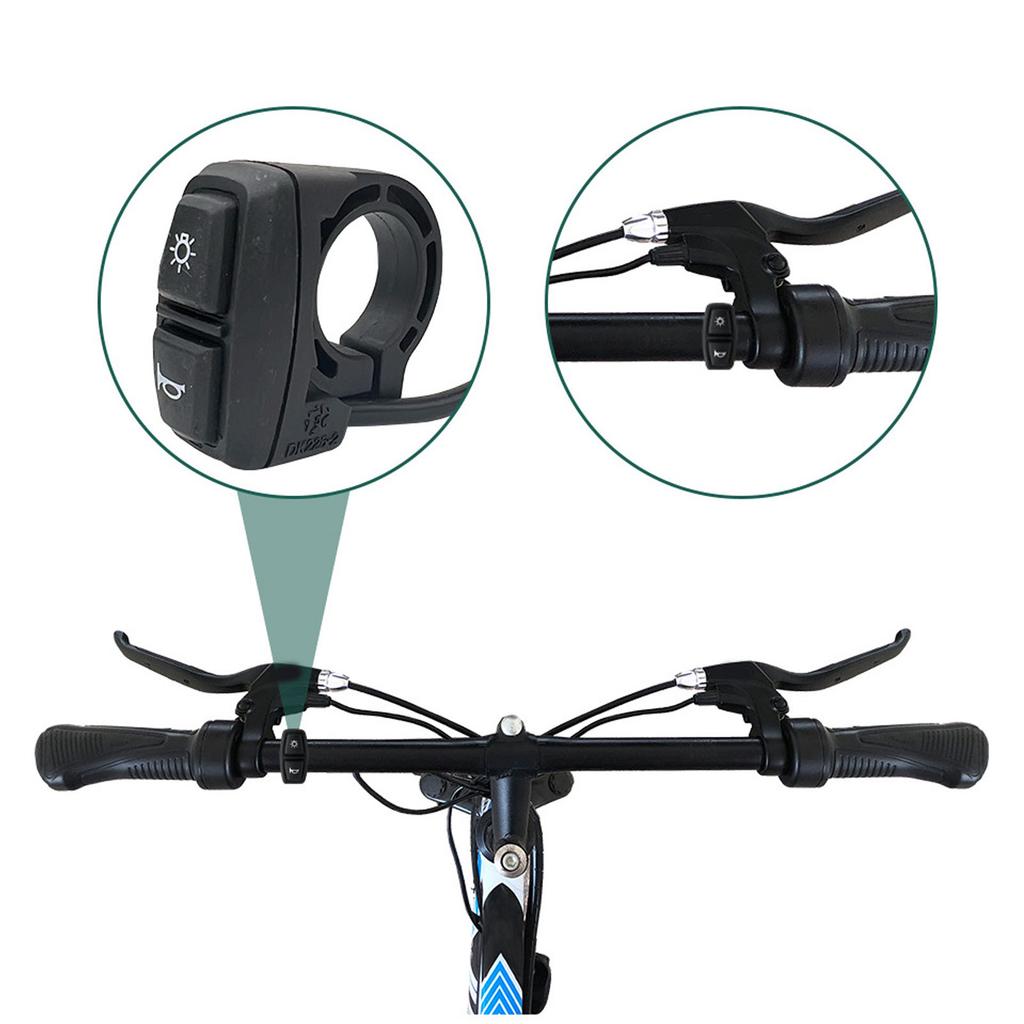 E-Bike Licht Hupen Schalter Scheinwerfer und Hupensteuerung 2 in 1 Lenkerschalter für Roller Elektrofahrrad 12?72V