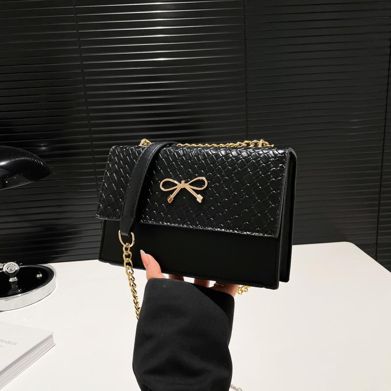 Sweet Little Fresh Bow Handbag Women's 2025 New Trend Korean Underarm Messenger Bag Chain Shoulder Bag