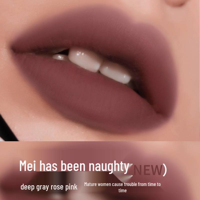 HYNTOOR Black Rabbit Matte Mist Macaron Lipstick – Student-Friendly Lip Gloss