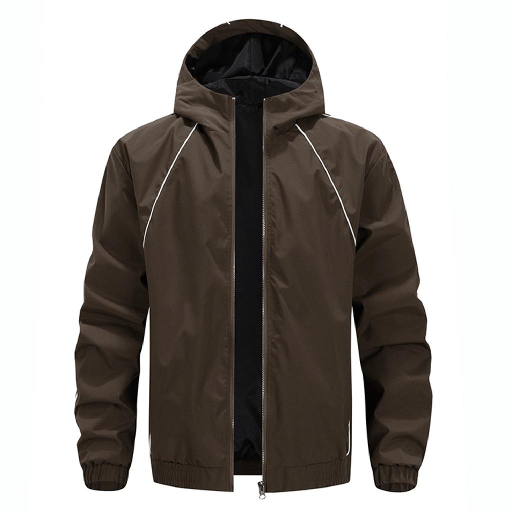 Men'S Loose Jacket Fashionable Multi Pocket Hooded Jacket