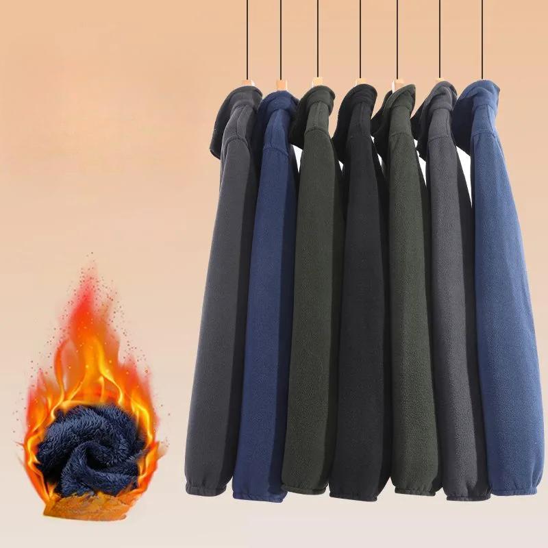 Pánská fleecová bunda Outdoor Polar Fleece Bunda Podzim a Zima Zesílená Plus Samet Velká Velikost Svrchní Oblečení Svetr Kardigan Jaro a Podzim