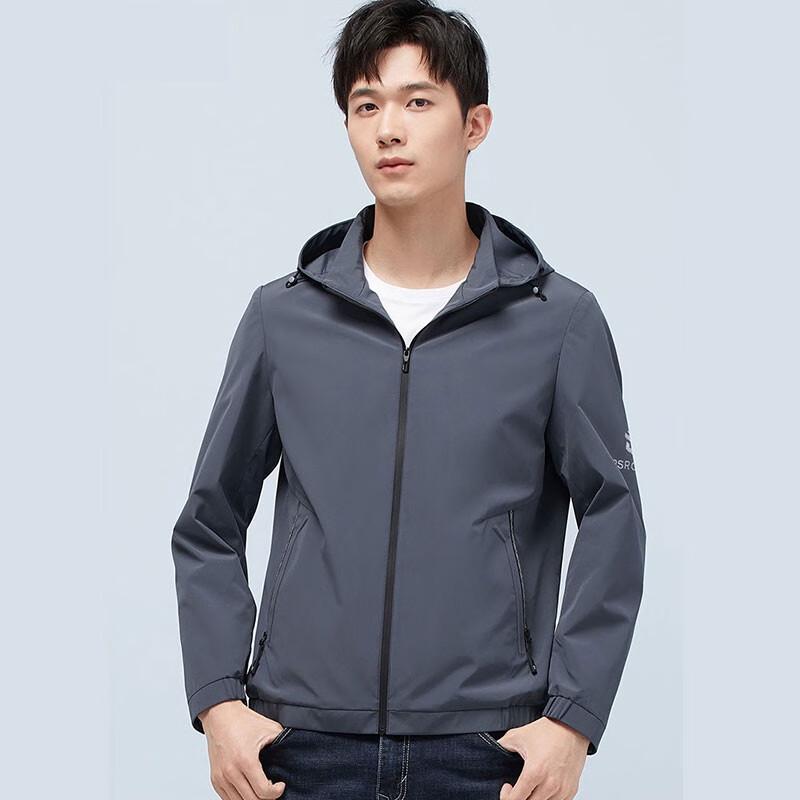 YILITON Men's Spring Autumn Detachable Hooded Casual Jacket