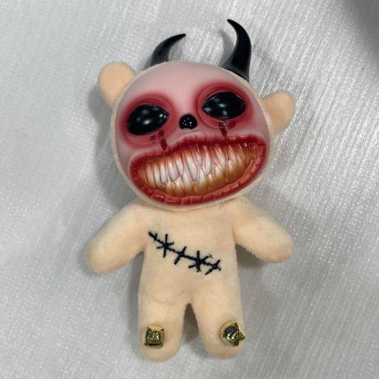 Gothic Halloween Keychain Handcrafted Punk Rock Keychain with Weird Horror Doll Design Backpack Accessories
