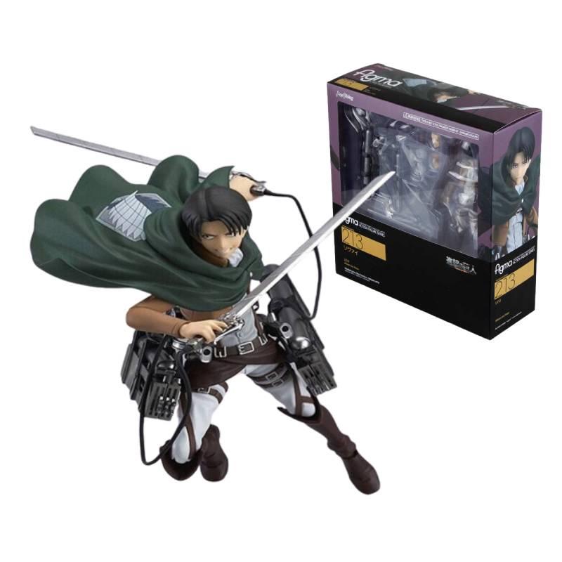 Attack On Titan Figma 15cm PVC Aksiyon Figürü Modeli Levi Eren Mikasa
