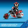 LEGO Sonic the Hedgehog Shadow the Hedgehog Escape Building Set, Motorcycle Toy, Video Game Character Figure, Kids' Sonic Toy, Gamer Gift, Ages 8+, 76