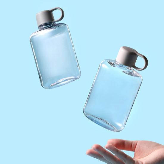 Water Cup 360/500ml Flat Water Bottle BPA Free Portable Pocket Size Water