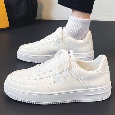 Spring Men's Shoes Breathable Shoes Male Students Trend Versatile White Shoes Platform Sports Casual Board Shoes Trendy Shoes