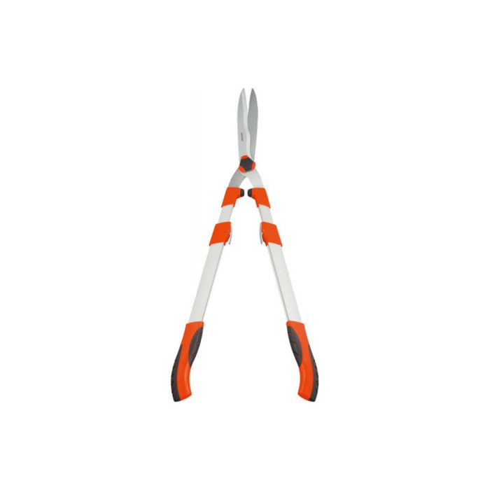 Taille-haie télescopique lame ondulée - stocker - longueur 73-87cm - couleur Orange
