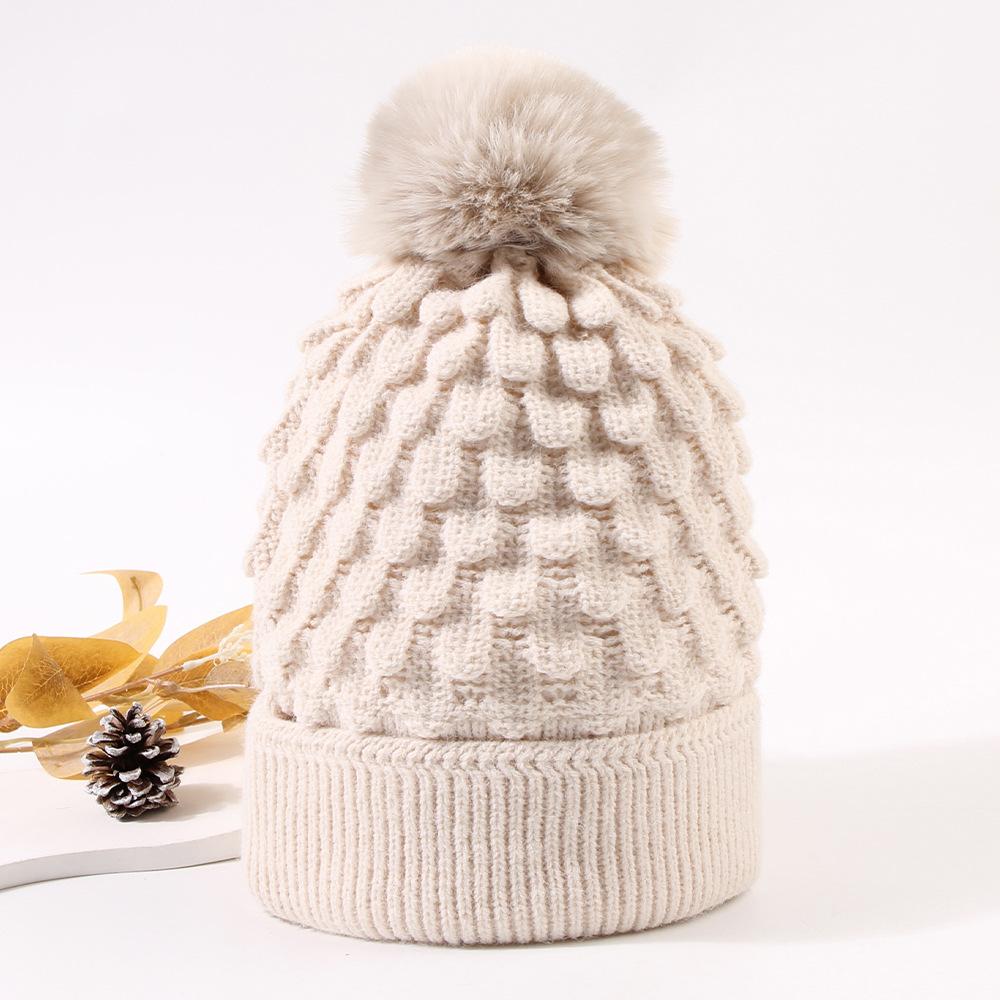 Big Head Size Warm Knit Hat Autumn Winter Fashion Casual Ear Protection Hat