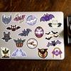 50pcs Spooky Bat Stickers Durable Halloween Decor Halloween Fun to Water Bottles, Laptops, Notebooks, Phones & More