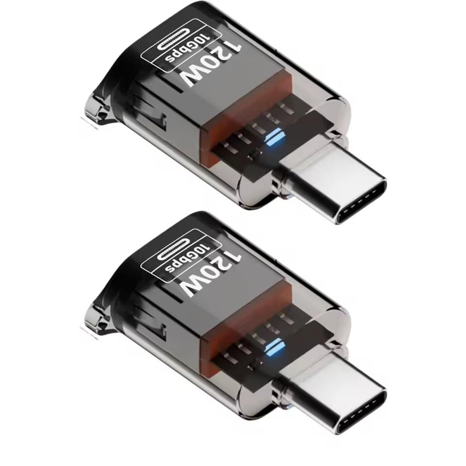 OTG USB C Female To USB A Male Adapter Converter High Speed Transfer for IPhone 16 15 IPad Tablet for Samsung Galaxy Android