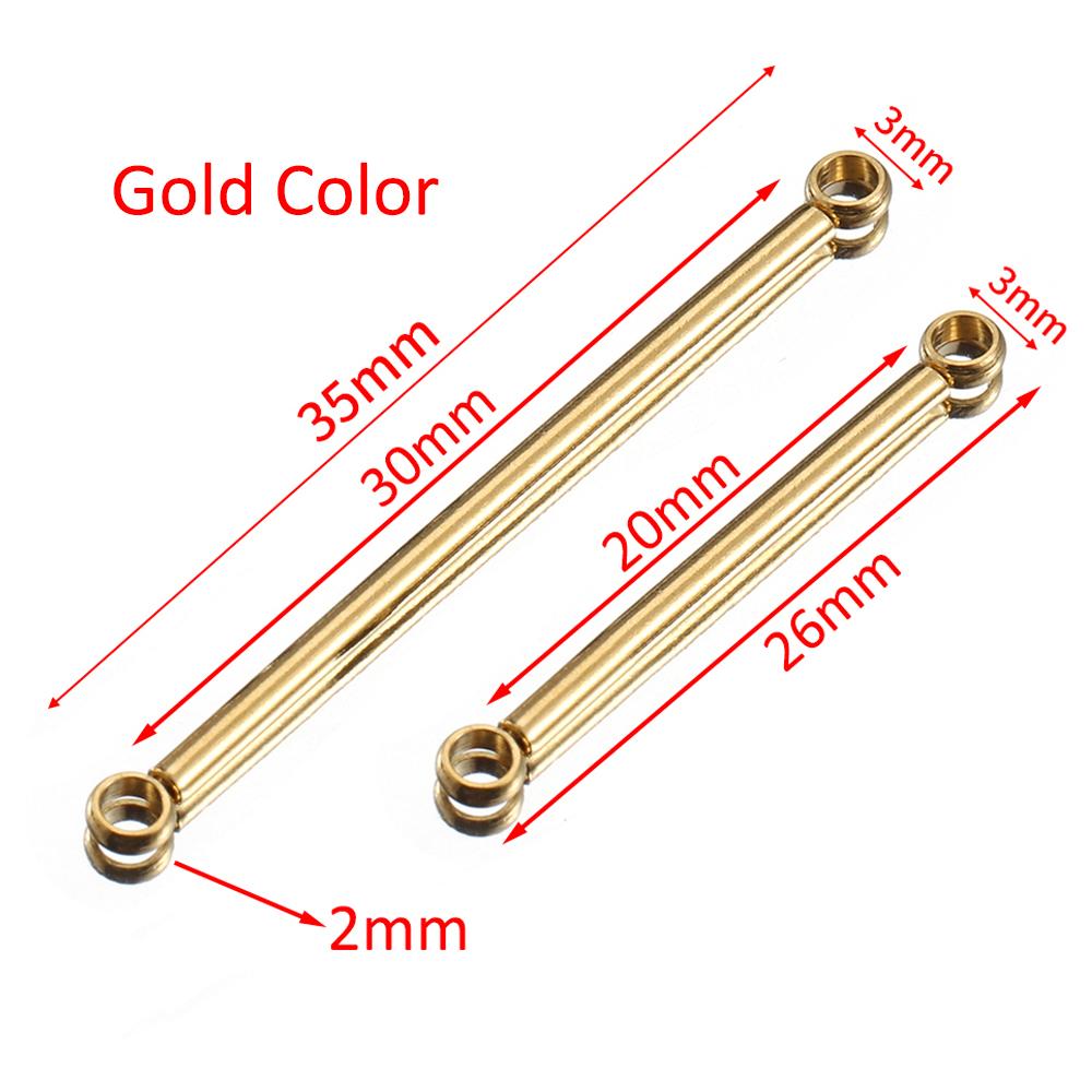 10pcs Stainless Steel Bar Stick Connectors Gold Color Plated Connector for DIY Drop Earrings Jewelry Making Necklaces Components