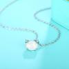 CAOSHI Sparkling Imitation Opal Neck Jewelry Accessories Low Key Simple Elegant Design Daily Wearable Pendant Necklace for Women