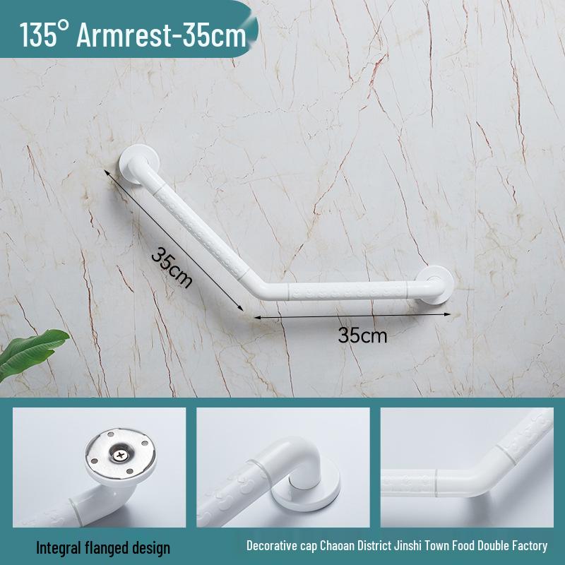 Anti-Slip L-Shaped Bathroom Handrail for Elderly and Disabled - Toilet Safety Handle
