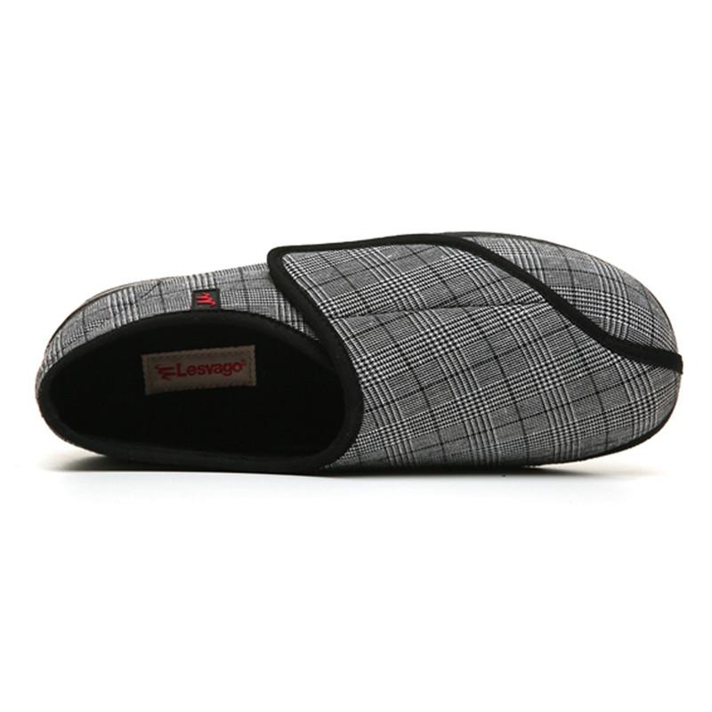 Men's Wide Width Diabetic Shoes, Adjustable Closures Memory Foam Shoes for Elderly Arthritis Edema