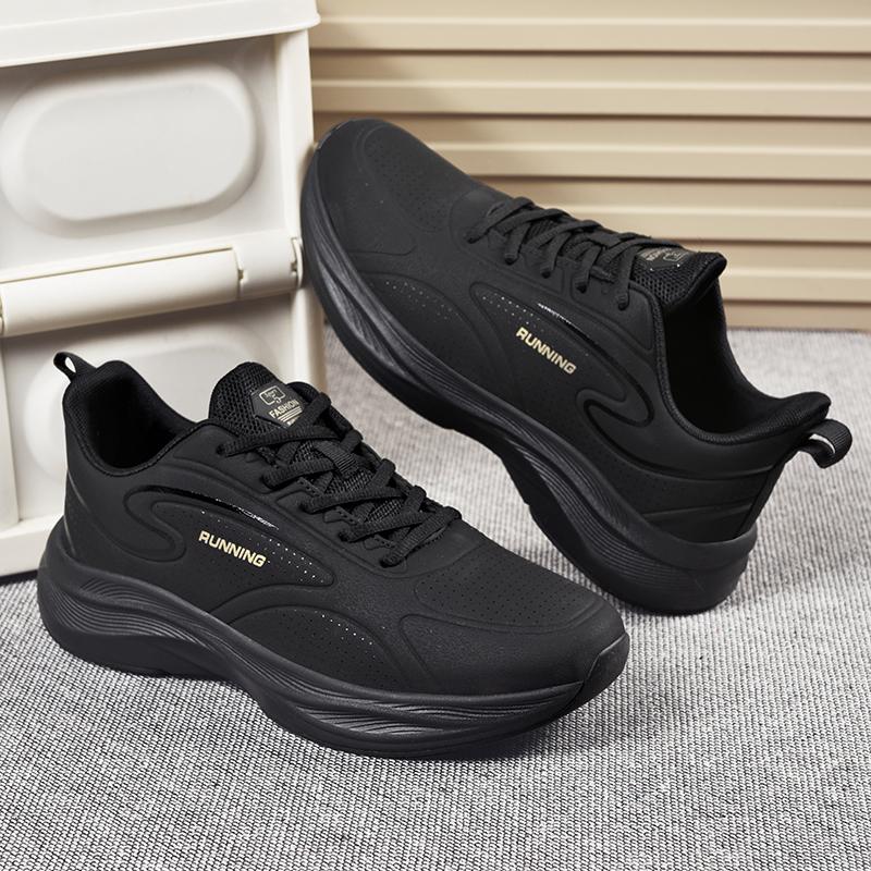 Couples Jogging Shoes 2026 New Leather Casual Sneakers Anti Slip Wear Resistant Fashion Outdoor Fitness Running Shoes for Women