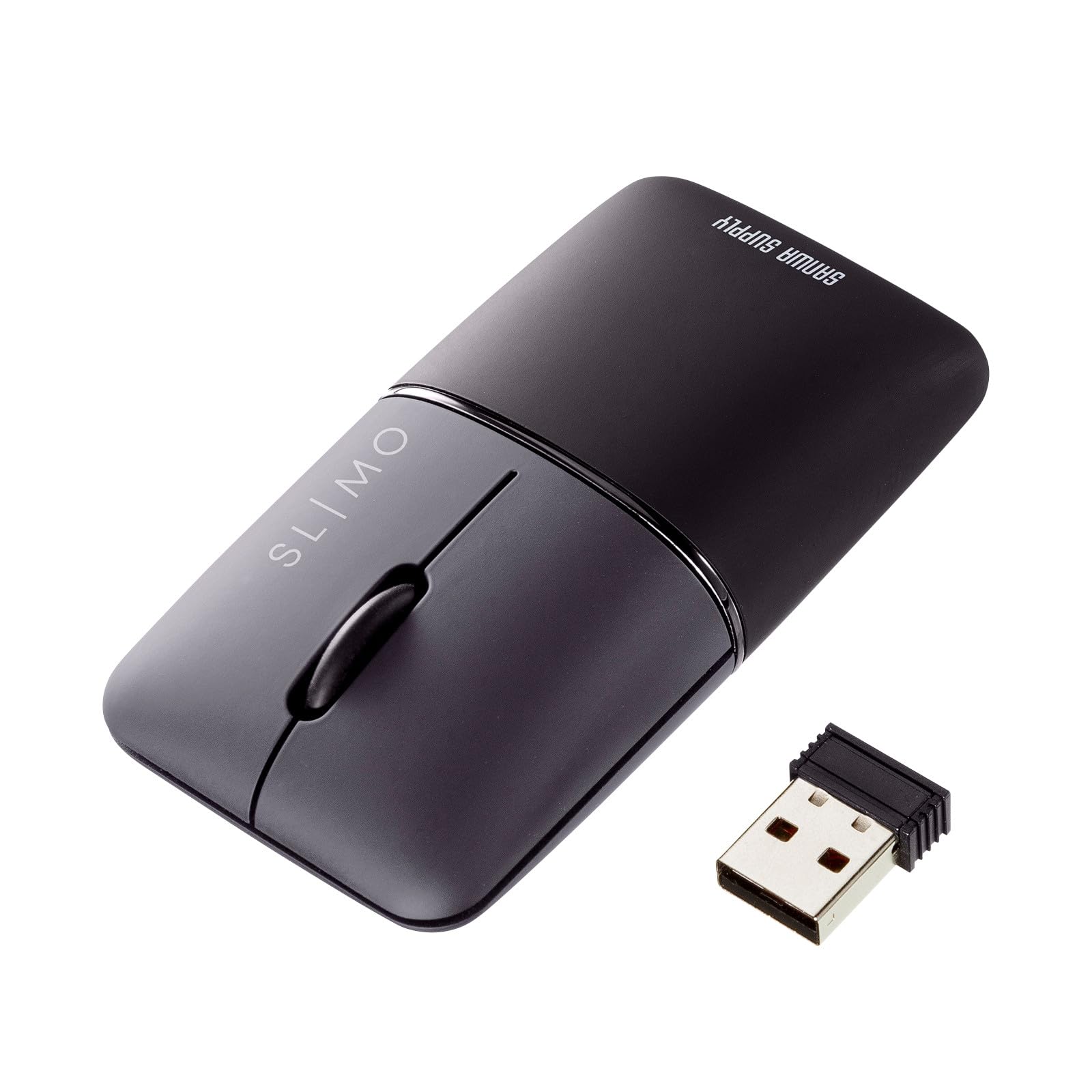 

Sanwa Supply Silent Wireless Blue LED Combo Mouse Thin SLIMO/Black (Rechargeable) MA-WBBS310BK