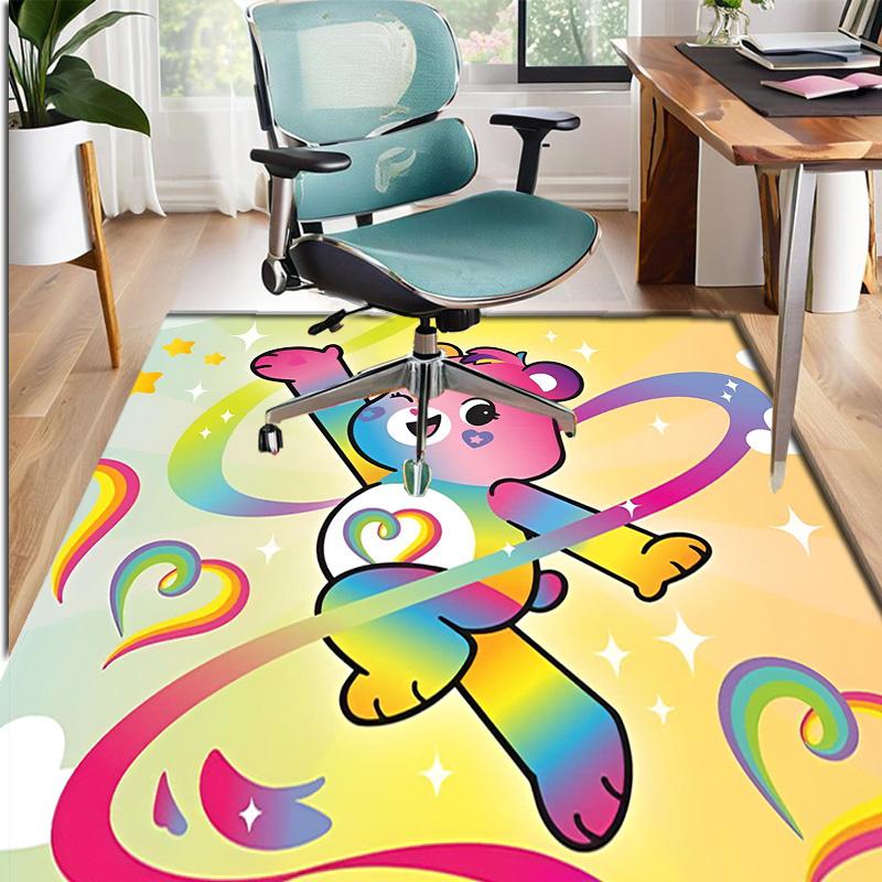 Care Bears Pattern Rug, Indoor/Outdoor Mat, for Picnic, Gameroom, Bedroom, Office, Living Room, Home Decor Carpet, Birthday Gift