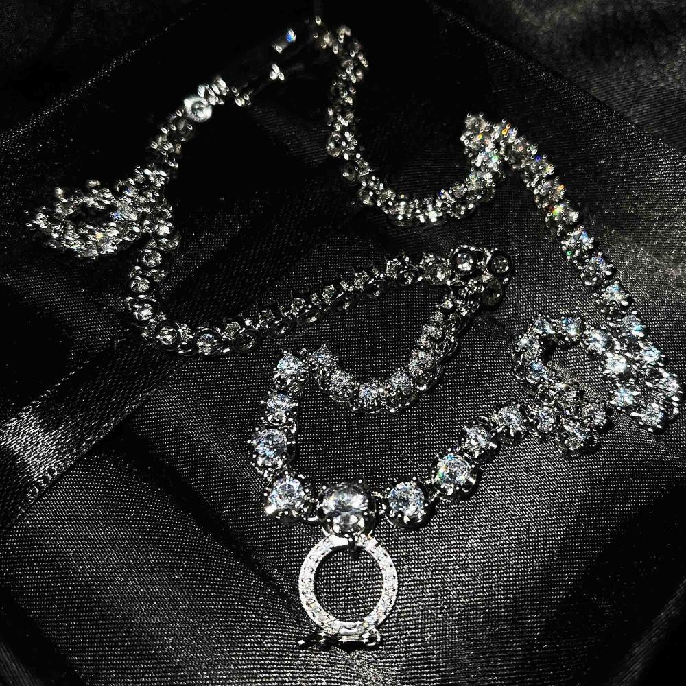 18k Gold Plated Simulated Zircon Necklace Universal Pendant Clasp for Jade Gemstone Jewelry