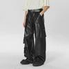 Men's Street Punk Leather Multi-Pocket Casual Pants - Spring/Autumn Trend