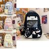 Girl Popular Nylon School Backpack With Large Capacity For Middle School Students