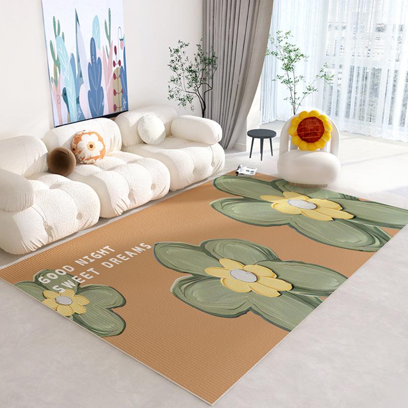 Minimalist All-Over Carpet for Living Room Wash-Free Large Area Floor Mat Sofa Side Rug Coffee Table Decor Simple Home Aesthetic