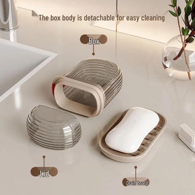 Tragbare Transparente Seifendose: Ablassbar, Reisefreundlich, Mini-Aufbewahrungslösung