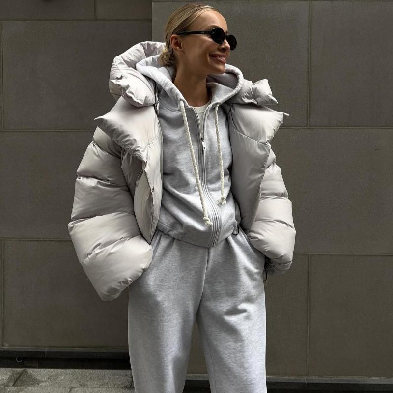 EastRogue European and N Cotton-padded Jacket Winter Women's Bread Coat Cotton-padded Jacket Fashion Style Personality Street Short Hooded Coat