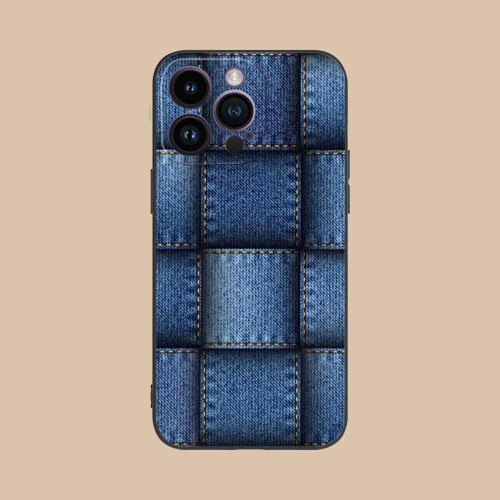 Jeans Texture Mobile Phone Case for iPhone 17 16 15 14 13 12 11 X XR XS 8 7 Air Pro Max Plus Mini Colorful Cover Cover Pretty