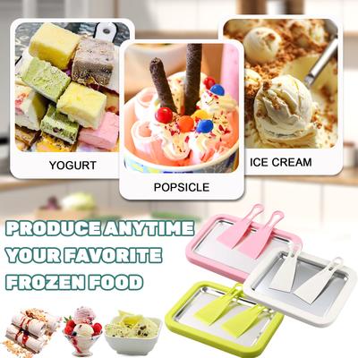 Rolled Ice Cream Maker, Non-Electric Ice Cream Roll Maker Machine, DIY Yogurt & Sashimi Dessert Maker With Fast Freezing Coolant, Easy To Use & Wash